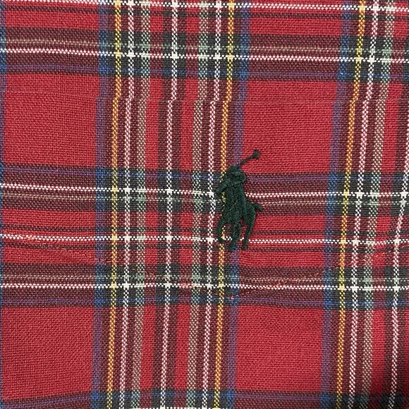 Ralph Lauren Oxford Button Down Shirt Men’s XL Red Plaid Causal Classic Formal - Picture 3 of 9